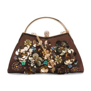 ALESSIA BIANCHI Floral Beaded Clutch